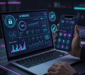 A futuristic digital betting interface on a smartphone and laptop, AI analytics dashboards, blockchain security icons, gamified elements like leaderboards, neon-lit modern tech design.
A futuristic digital betting interface on a smartphone and laptop, AI analytics dashboards, blockchain security icons, gamified elements like leaderboards, neon-lit modern tech design.